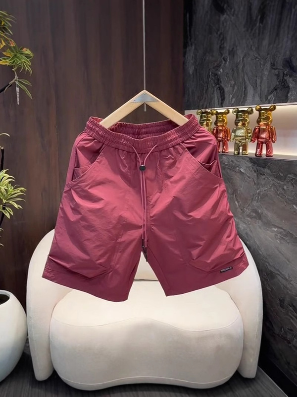 Summer New Simple High-End Quick-Dry Shorts Men's American Style Trendy Loose Versatile Casual Cargo Shorts