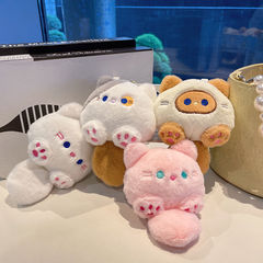 新しいきしむ猫ぬいぐるみキーホルダーかわいい丸い猫人形ペンダント小さな人形ペンダント卸売