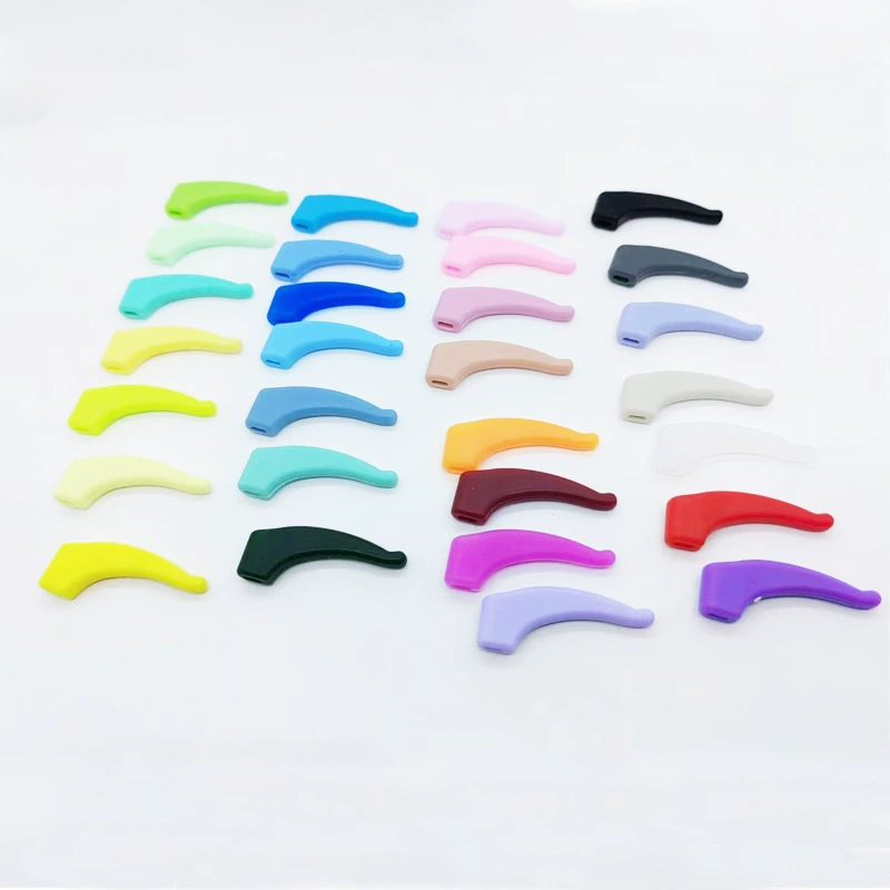 Очки, силиконовые Нескользящие наушники, красочные макаронные многоцветные силиконовые наушники, детские противоскользящие ушные крючки, держатель с пряжкой