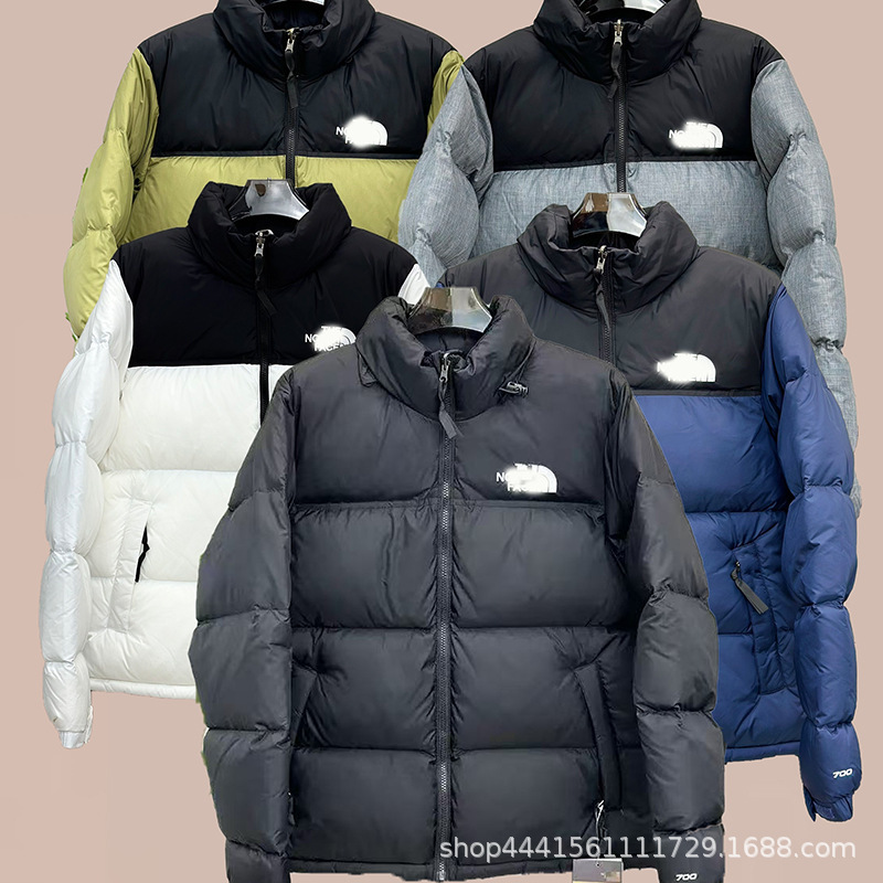 Winter Outdoor North Home 1996 Cotton Jacket for Men and Women, Embroidered High-Quality Plaid Hooded Thickened Warm Cotton Coat Winter Outdoor North Home 1996 Cotton Jacket for Men and Women, Embroidered High-Quality Plaid Hooded Thickened Warm Cotton Coat