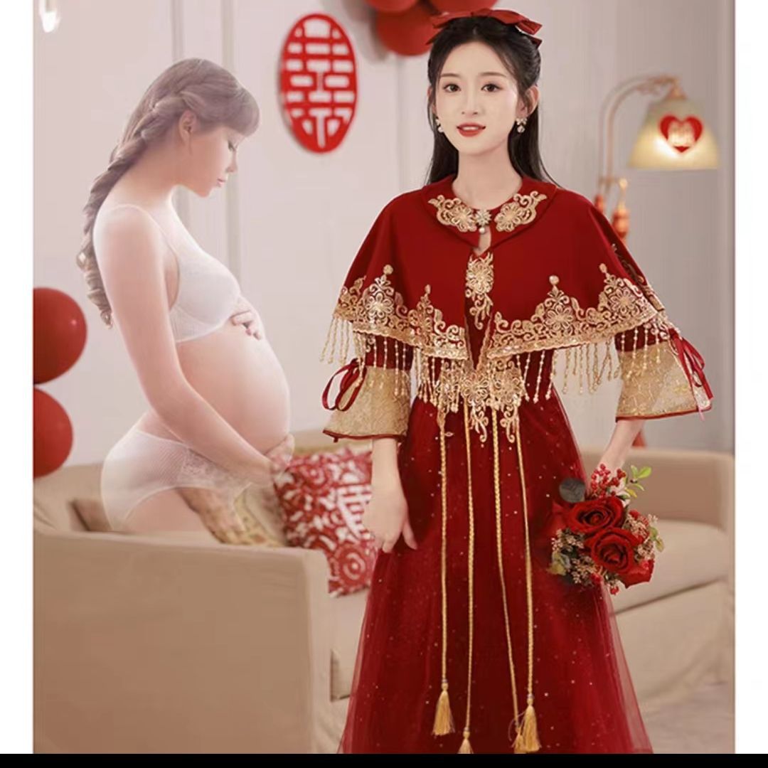 Bride's Toast Dress 2025 New Red High-End Chinese Wedding Engagement Homecoming Dress Women's Xiuhe Suit