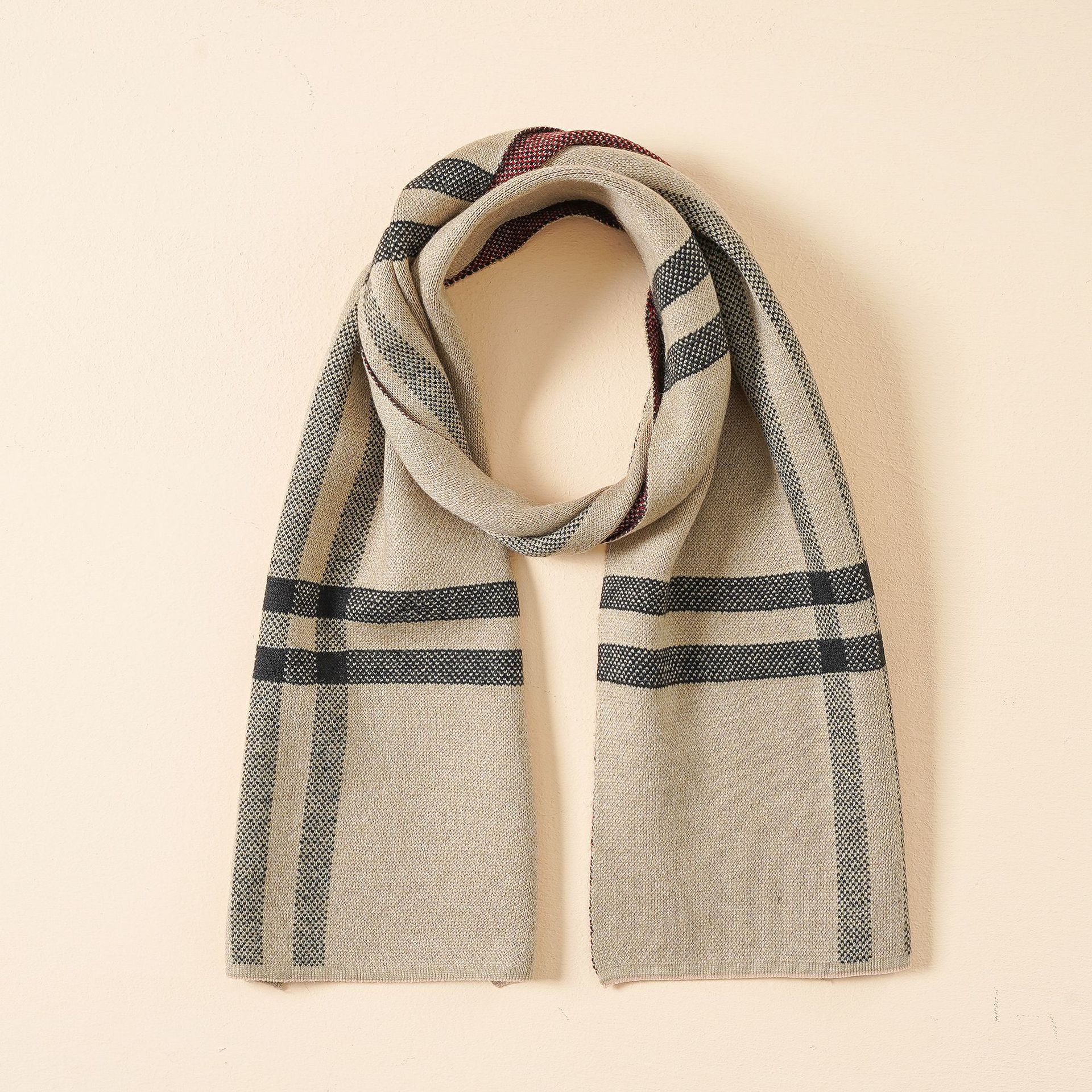Bufanda de los niños de moda estilo británico Otoño e Invierno estilo coreano gris cálido bebé masculino moda simple bufanda hermosa