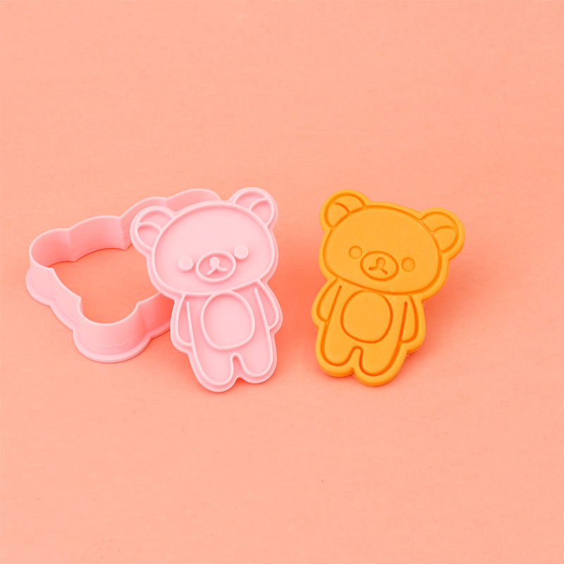 Molde para galletas de Rilakkuma simulado, herramienta creativa para hornear fondant, molde para galletas de animales con impresión de fondant para bollos al vapor image 8