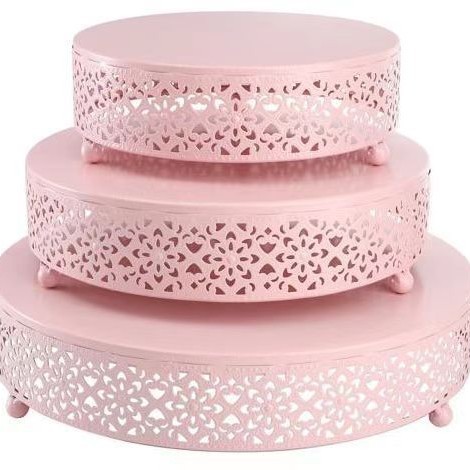 Oro postre decoración de la tabla Europea boda accesorios encaje hierro pastel té merienda combinación rack image 7