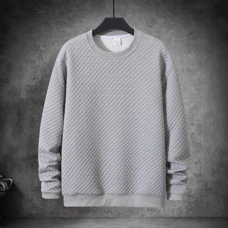 Cross-Border Independent Website Winter New American Retro Diamond-Pattern Pullover Round-Neck Base Shirt Men's Casual Sweatshirt Cross-Border Independent Website Winter New American Retro Diamond-Pattern Pullover Round-Neck Base Shirt Men's Casual Sweatshirt