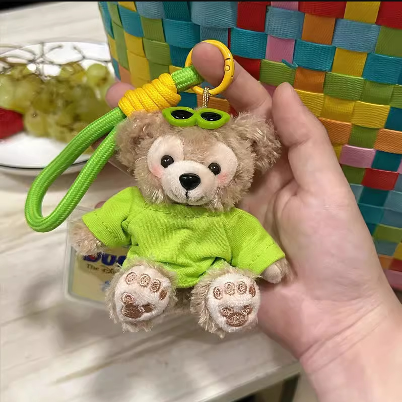Shirley Mei colgante Duffy oso mochila escolar muñeca de felpa llavero de coche bolso lindo colgante regalo de pareja mujer