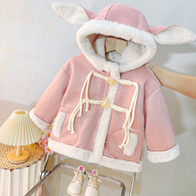 2024女童秋冬款棉服休闲加厚洋气新款女孩中小童棉袄加绒防寒外套