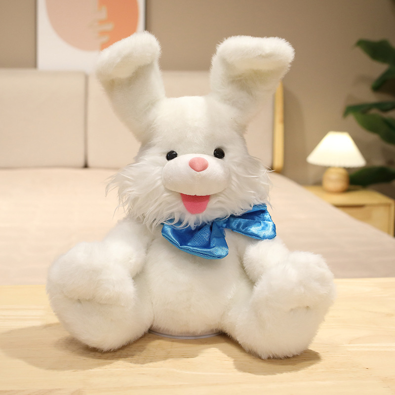 Peek-a-boo rabbit electric singing and playing peek-a-boo toy children's birthday gift plush toy