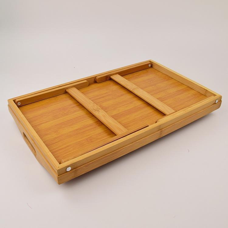 Bandeja Plegable para Cama de Bambú con Patas Rectangular image 5