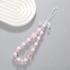 Fuchsia beaded bracelet, mobile phone