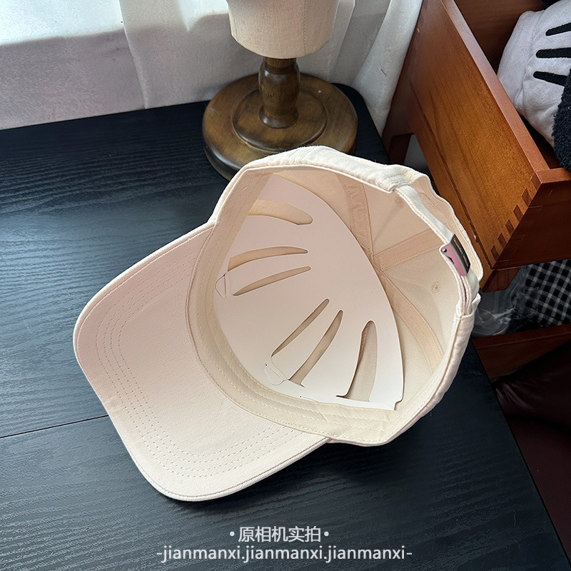 2025新品软顶简约字母刺绣鸭舌帽女韩版四季休闲百搭遮阳棒球帽|undefined