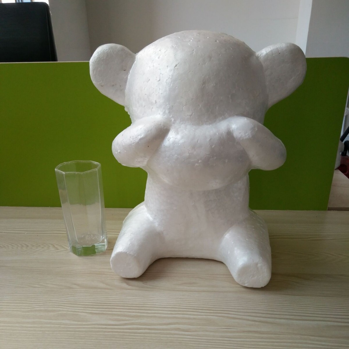 Oso de espuma directo de fábrica blanco DIY material de arreglo floral hecho a mano Día de San Valentín Rosa oso con juguete