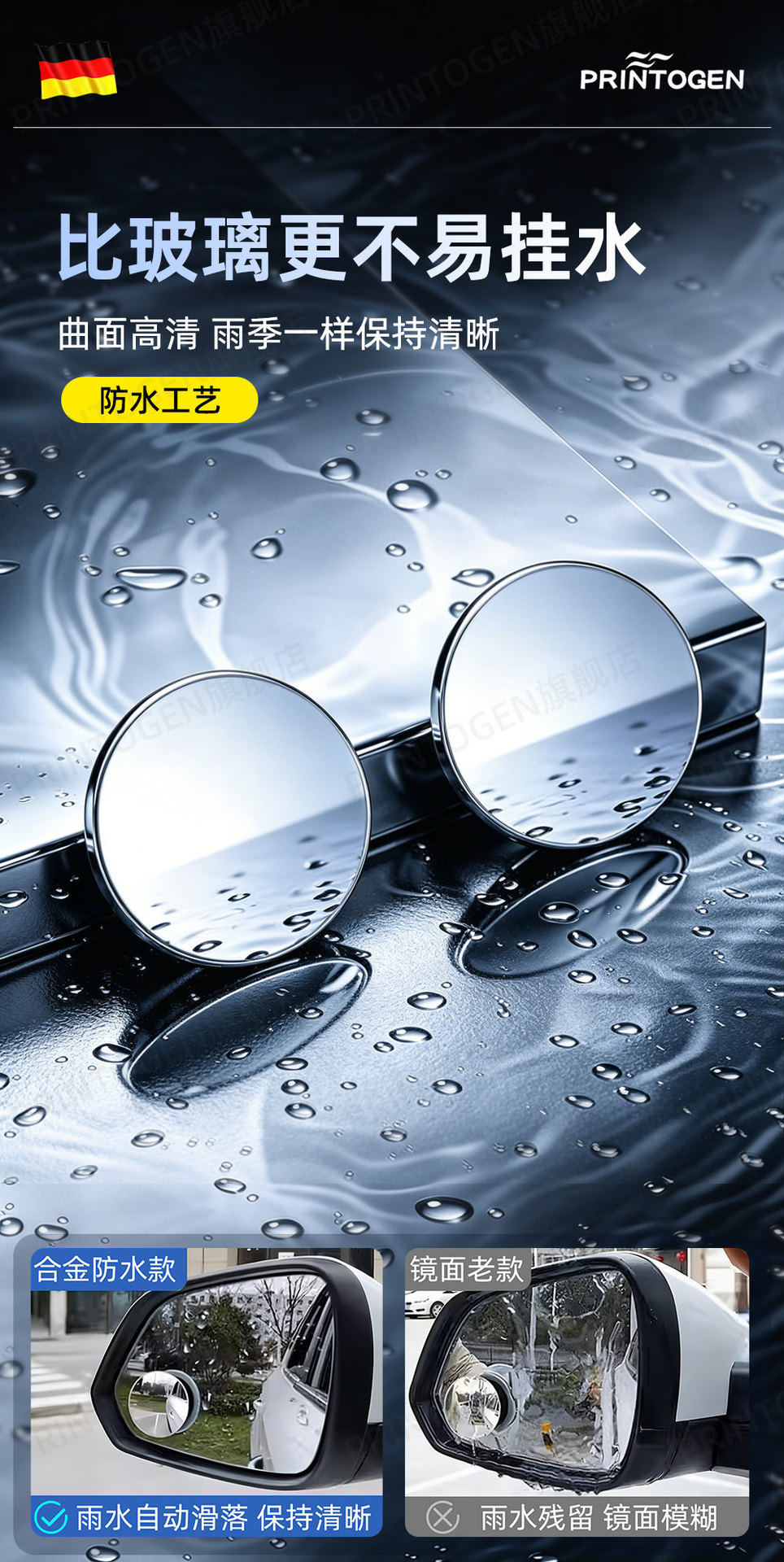 Rearview mirror small circular mirror, ultra-clear car auxiliary mirror, reflective mirror, ultra-wide-angle high-definition blind spot new gadget