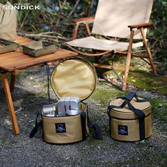 山地客先外調理器具食器セット鍋エアタンク衝突防止ピクニックバッグ収納バッグ野炊飯バッグ円筒氷バッグ