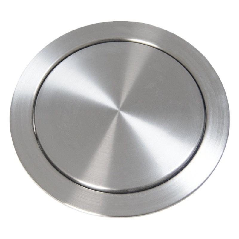 Hotel de acero inoxidable incrustado cubierta basura puede cubrir hogar cocina Rocker cubierta Flip inodoro lavabo cubierta de herramientas