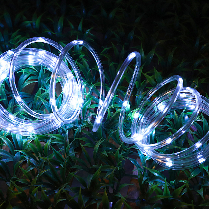 lámpara de tubo solar al aire libre correa de lámpara impermeable lámpara de arco iris lámpara de decoración de jardín lámpara de color led atmosfera lámpara de cadena