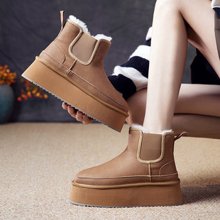 ����ë100%��Ƥëһ�wѩ��ѥŮ��ˮţƤ2026�¿��С�aѩ����Ь