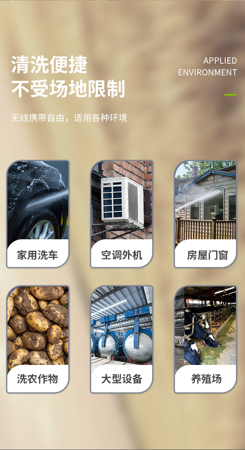 Wireless Car Washing Machine, Household High-Pressure Car Washing Water Gun, Lithium Battery Electric Water Gun, Special Car Washing Tool