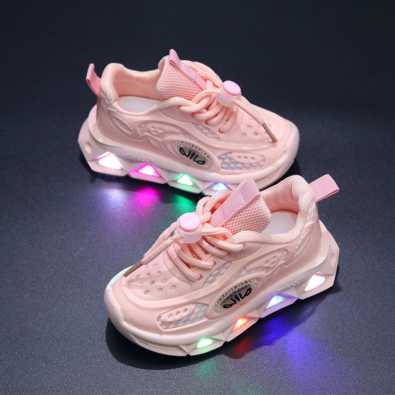 Kinder Sneaker Mit Licht Und Atmungsaktivem Mesh-obermaterial_voghion.com