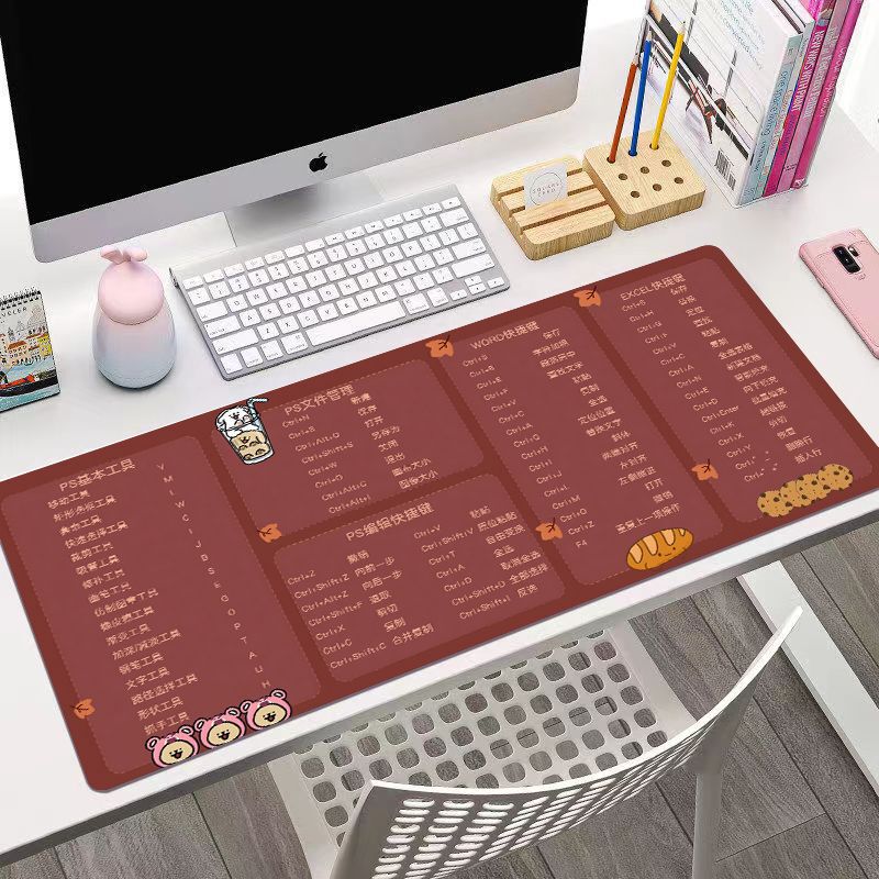 オフィスショートカットキーインターネット有名人マウスパッド特大新しいコンピュータノートブック女の子学習テーブルキーボードパッド|undefined