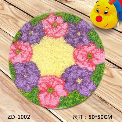 Avtomobil döşəmə paspasları — Cushion Chair Cushion Car Seat Cushion - zd1002-flower-38cm-white-net-cross