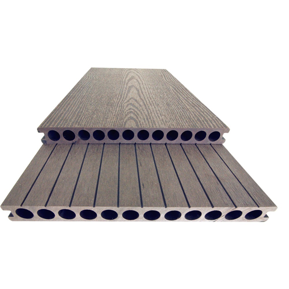Piso Hueco de Madera Plástica 250*25 Antideslizante para Jardines y Patios