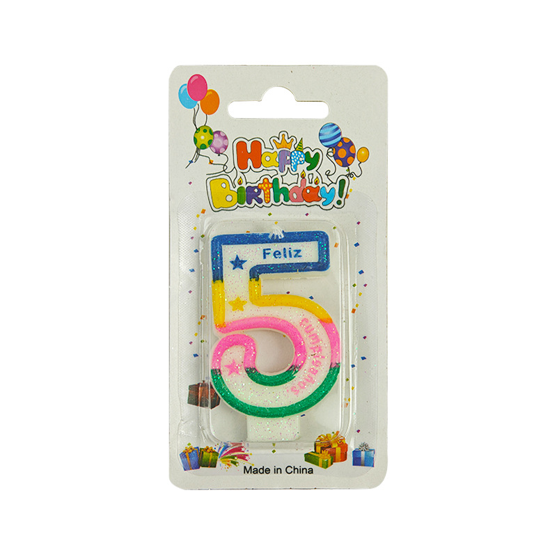 ¿Velas digitales de exportación espumantes de vela espumosa de polvo de brillo de vela digital 0 - 9 y signo de interrogación? Candle cumpleaños