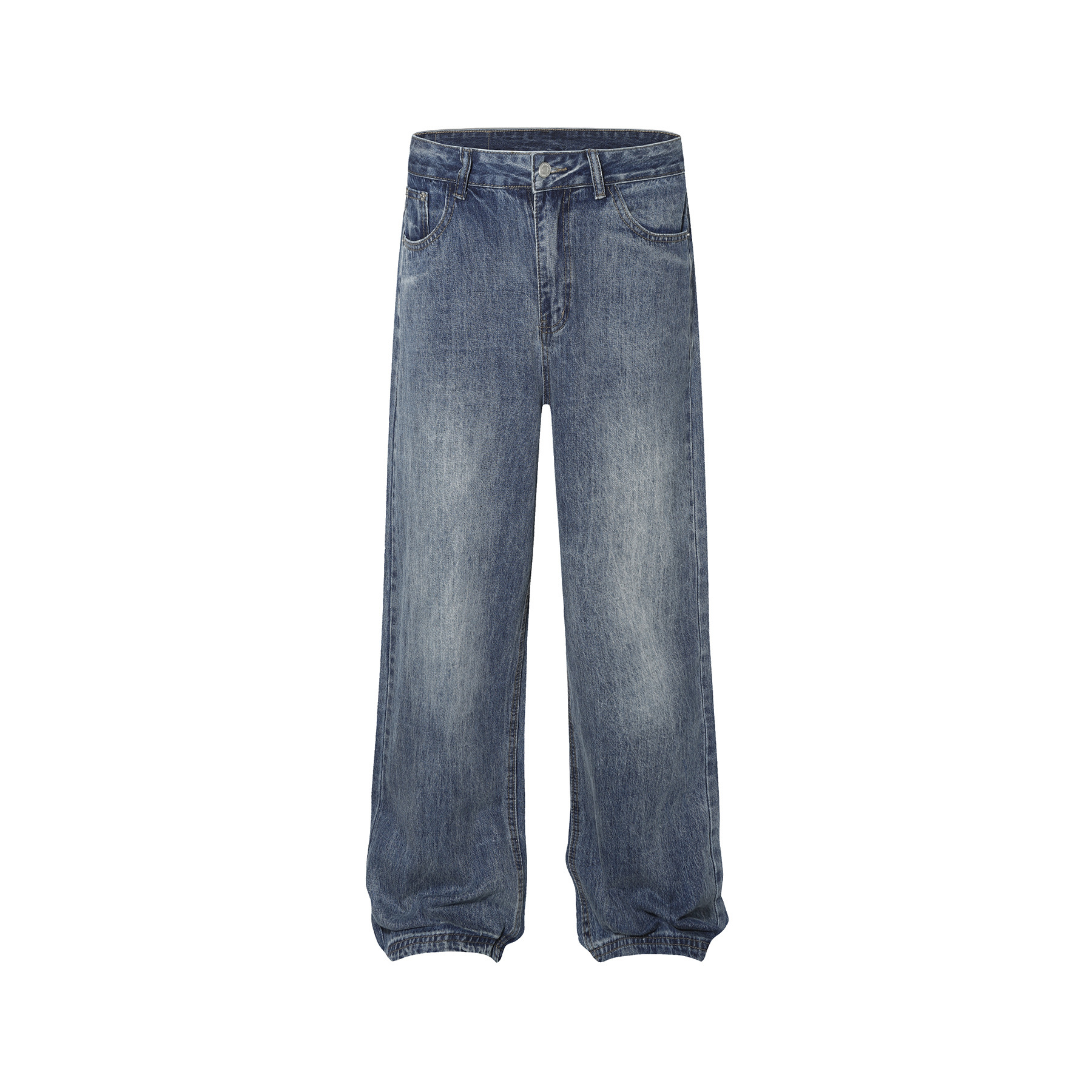 YON MODISH Vêtements pour hommes 2024 Automne Nouveau produit Meichao High Street Lavable Polyvalent Jeans à jambe droite_voghion.com