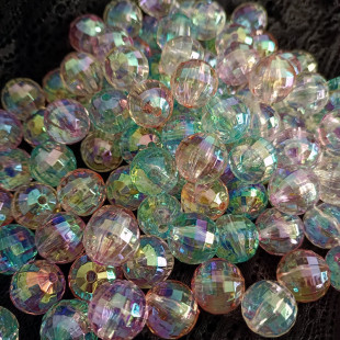 16mm non-scratch colorful sunshine cut earth beads disco beads DIY beaded pendant hair accessories accessories