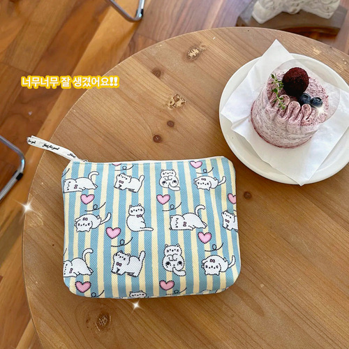 Original Design Instagram Cute Cartoon Illustration Hand-Tied Wooden Ring Water Bucket Mama Bag Colorful Contrast Student Bento Lunch Box Bag