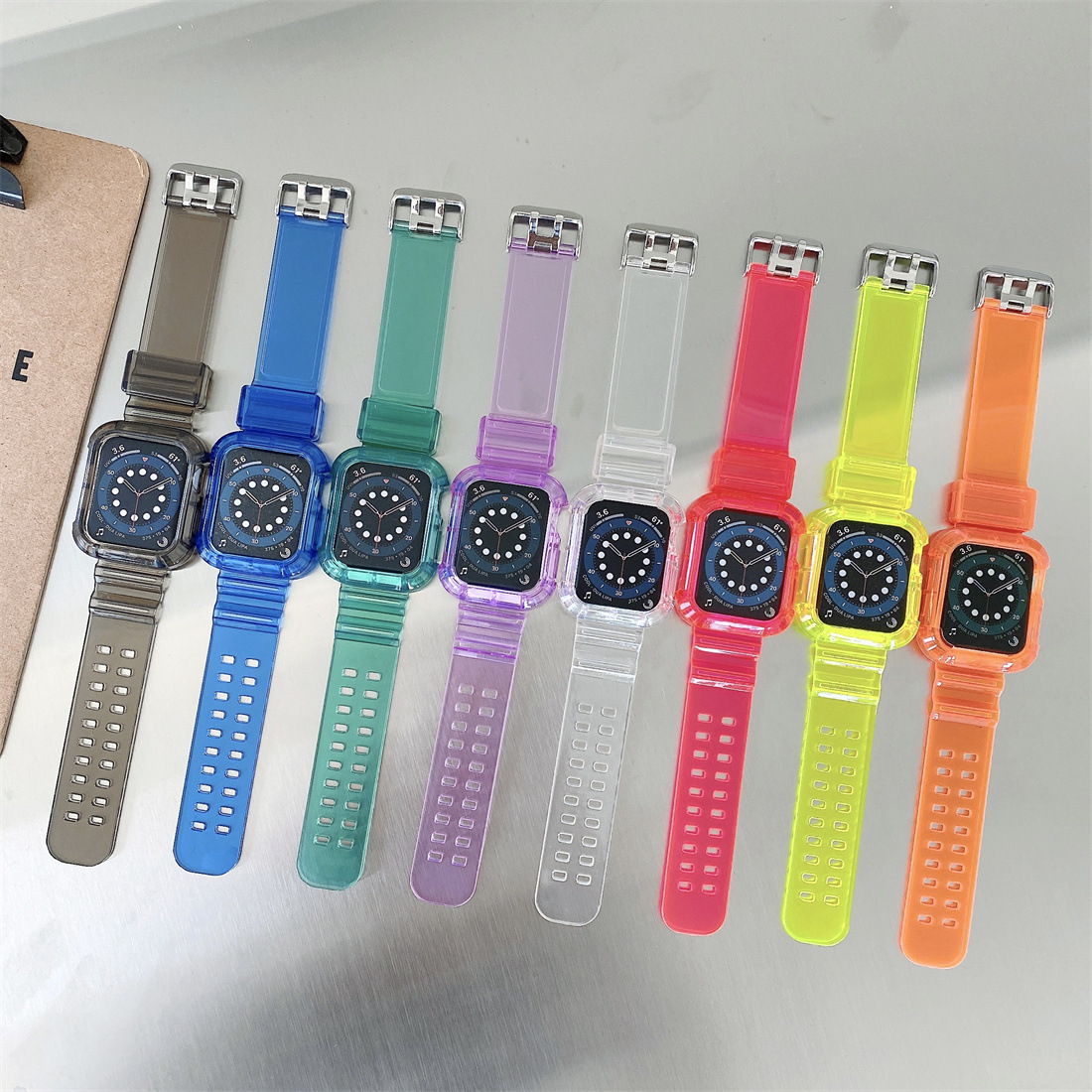 40g Weight iPhone Applicable Brands Watch Strap Classification tpu Material Solid Color Pattern Simple Style Style Simple Style Solid Color IPhone Watch Strap 无