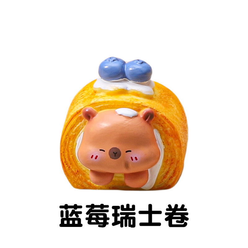 カピバラデザート食品おもちゃミニチュアシーンドールハウス寝室アクセサリー diy ブラインドバッグかわいい樹脂アクセサリー|undefined
