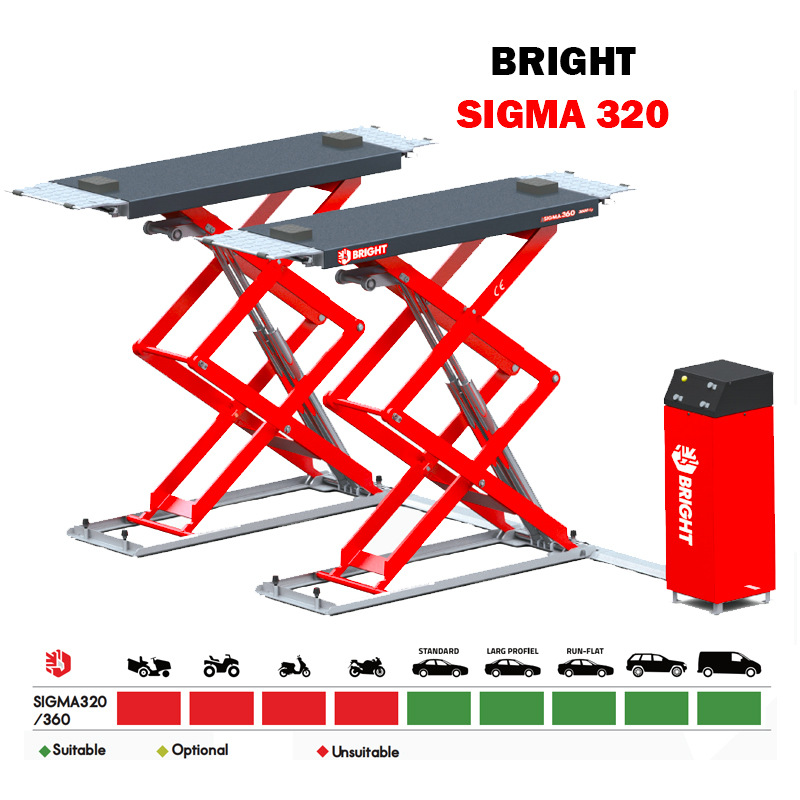火鹰BRIGHT SIGMA 320/360超薄小剪举升机3200kg/3600kg car lift