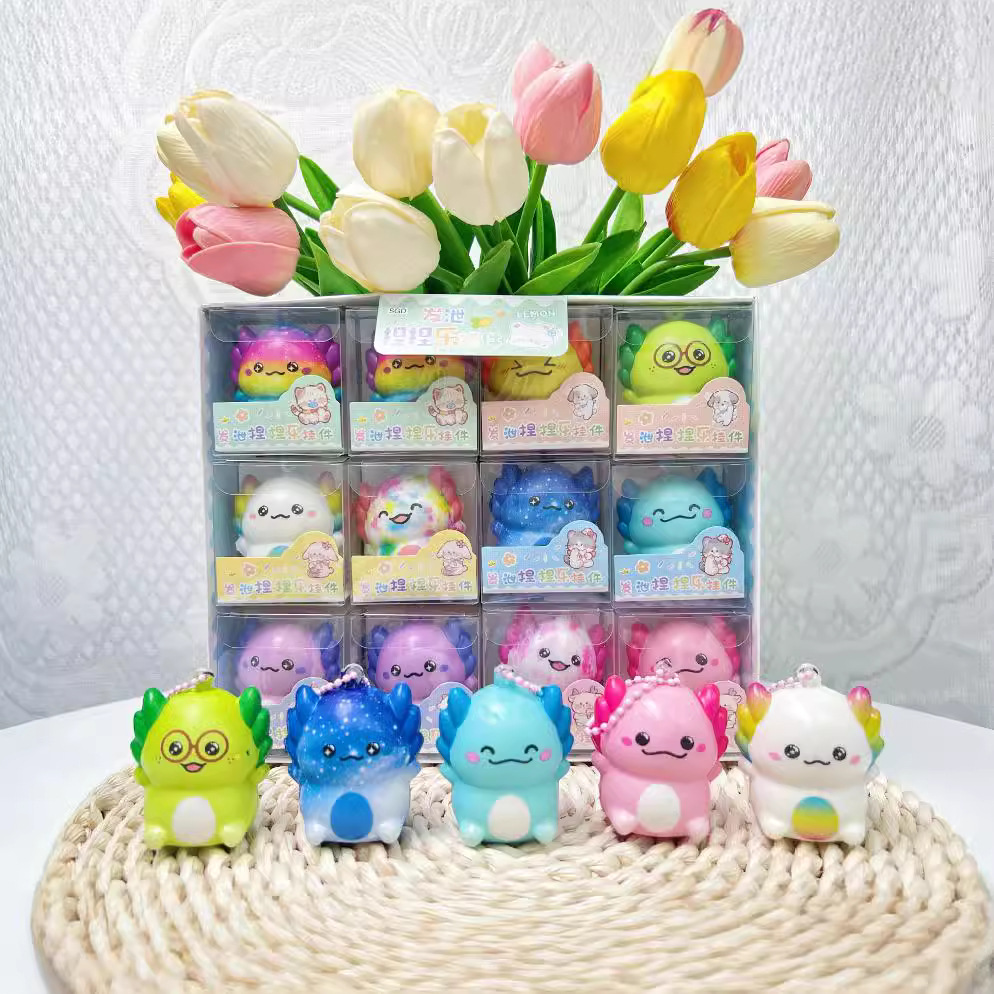 B huevo redondo muñeca pinch música colgante decorativo mochila lindo europeo TPR pinch música juguete lento rebote pequeño juguete descompresión