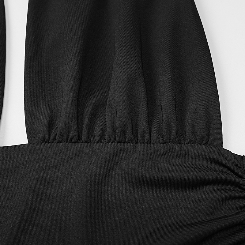 Summer Deep V Plunge Lace up Halterneck Vest Skirt Suit Outfit Women Clothing
