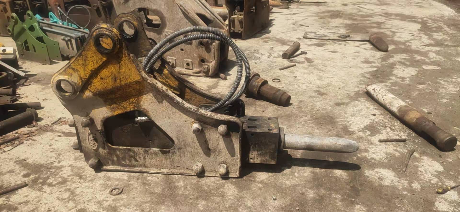 二手100破碎锤挖机炮头整机12050车用干活详情内脏图无拉伤