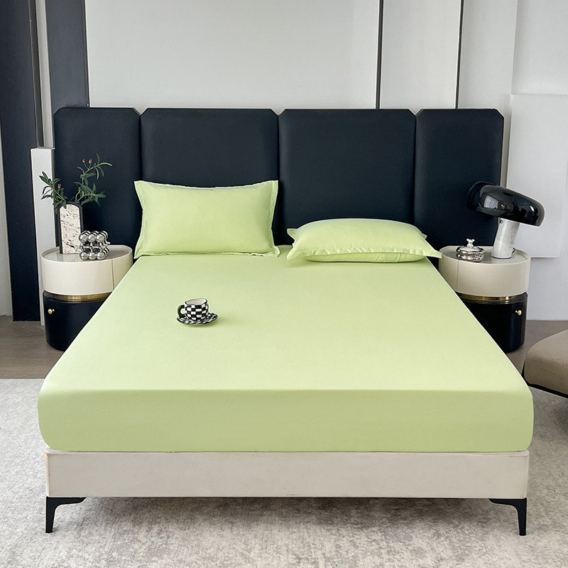 Fábrica de color sólido confortable aloe algodón molido en la cama de un solo artículo cama de cama de cama de tres piezas dormitorio de estudiantes