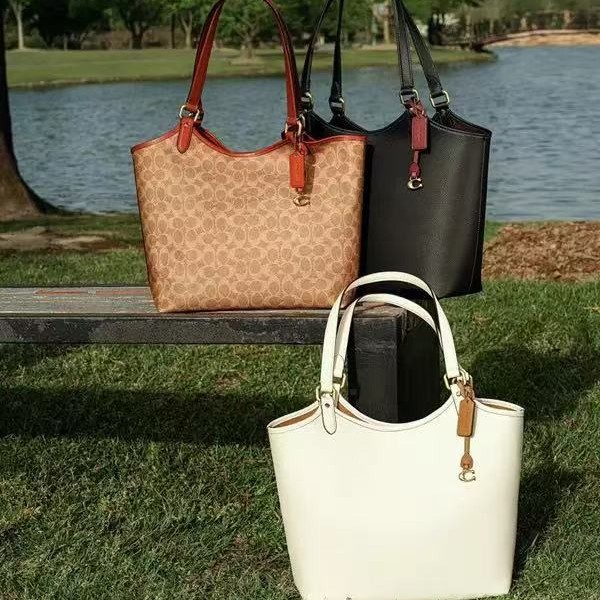 Koujia's New Day Tote Bag, Shoulder Handbag, Large Capacity Commuter Bag, Classic Presbyopic Retro Women's Bag