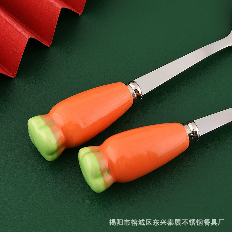 Cute brand ceramic tableware stainless steel for feeding, small set