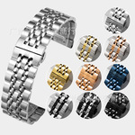七珠不锈钢表带 适用苹果apple watch  iwatch金属智能手表钢表带