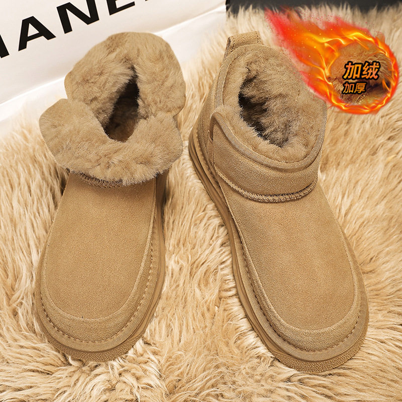 Giày bốt cổ cao nam mùa đông lót lông giữ ấm, giày da lộn chống trượt chống thấm — K55 kaki, K55 màu đen, K55 xanh