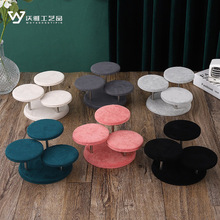 批发三圆盘绒布珠宝首饰柜台展示道具手镯戒指文玩玉器饰品陈列架