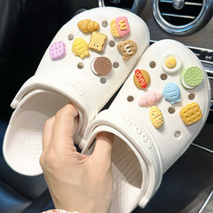 小魚餅乾洞洞鞋配飾鞋花cross裝飾扣配件鞋扣樹脂可愛鞋扣