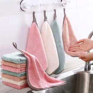 Dishwashing Towel, Kitchen Household Lint-Free Strong Water-Absorbing Rag, Housekeeping Cleaning Tablecloth, Lazy Scouring Pad, Oil-Absorbing