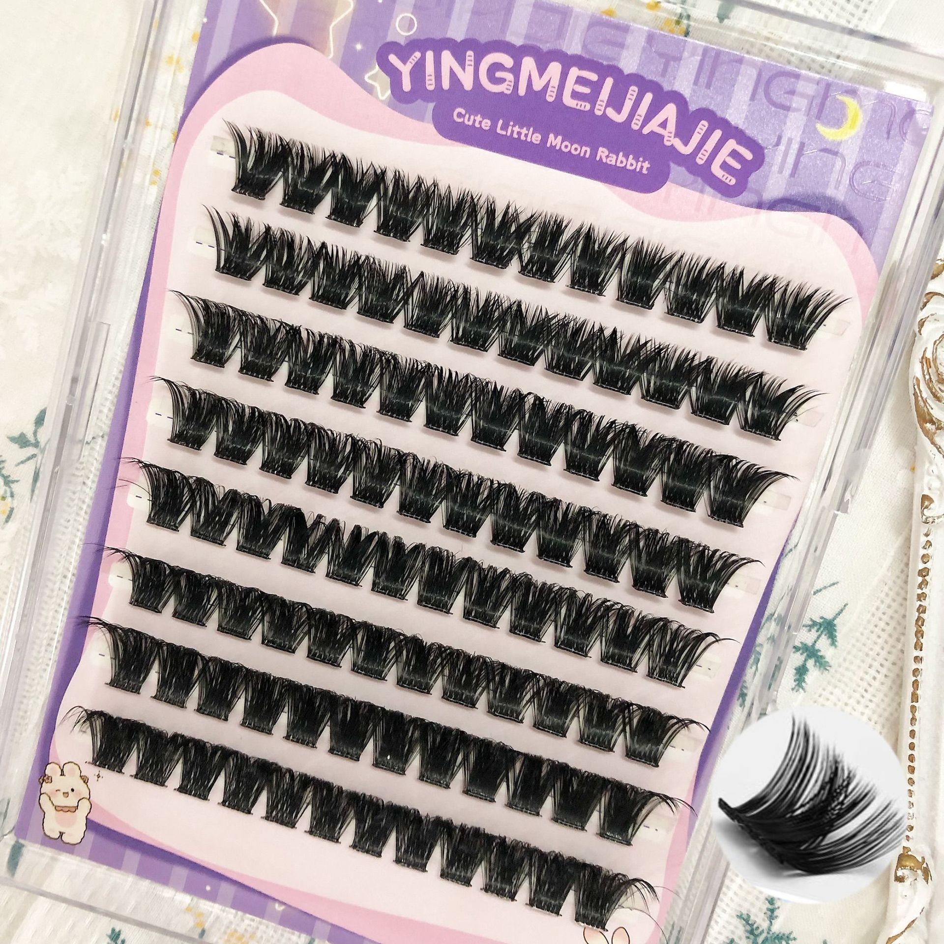 Las pestañas falsas transfronterizas, pestañas falsas segmentadas, adecuadas para el juego de roles, pestañas naturales, pestañas falsas sin pegamento para principiantes.