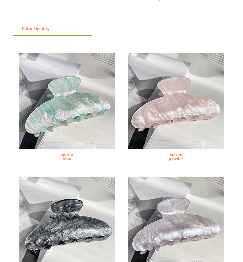 Baifeiya grande fermaglio per capelli in acetato per donna Corea del Sud versatile fermaglio per capelli alla moda color gelatina di alta qualità fermaglio per capelli a forma di squalo_voghion.com