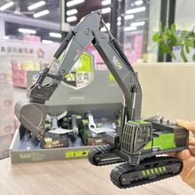 6只装过家家仿真合金挖掘机工程车模型男孩儿童玩具夜市公园摆摊