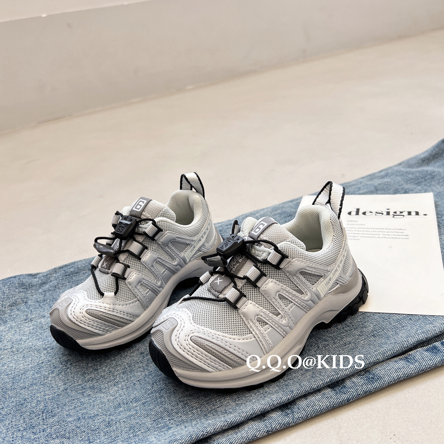QQO Kinderschoenen 2023 Herfst en Winter Nieuwe Kinder Ademende Outdoor Sportschoenen Heren en Dames Mesh Dad_voghion.com
