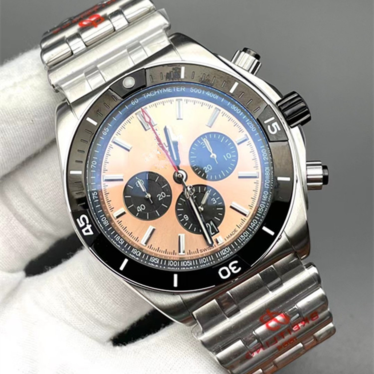 2024 Foreign Trade Cross-border Quartz Watch Centennial Six-pin Functional Steel Band Quartz Watch Cross-border Exclusive