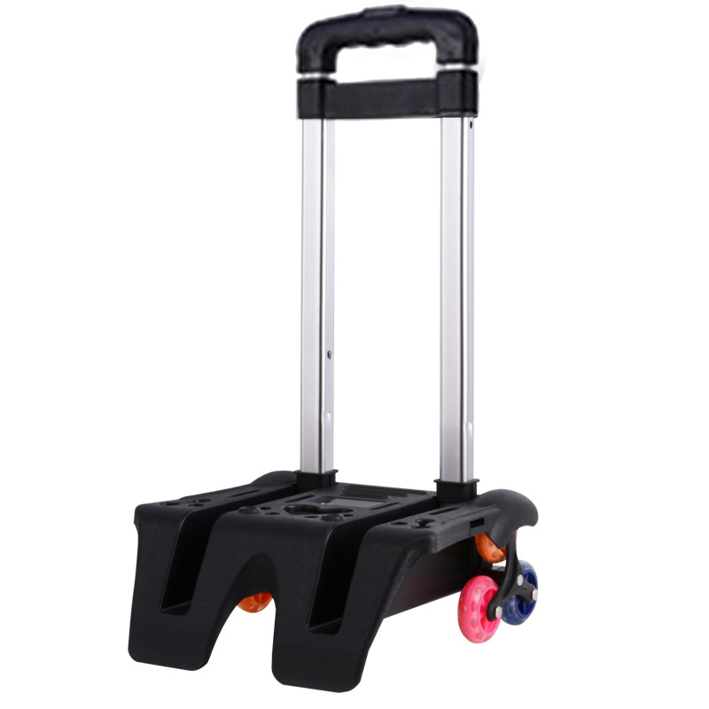 Mochila escolar para estudiantes, marco para trolley, escalera de tres ruedas, carro de trolley, mochila escolar para niños, carro de hierro de arrastre, accesorios para trolley